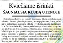 Kviečiame išrinkti šauniausią klubą Utenoje