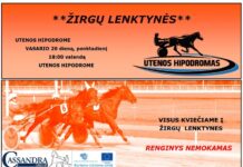 Utenos hipodrome – žirgų lenktynės