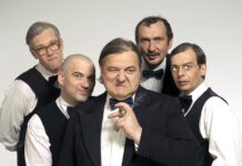 Legendinis Keistuolių teatro aktorių kvintetas Intymi (-ių) vyrų trupė „Erelis“ atvyksta į Uteną