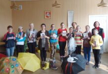 Gandrinių šventė Vyžuonų bibliotekoje