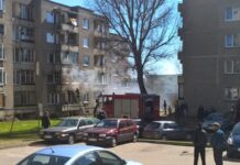 Gaisro metu dūmais apsinuodijo uteniškis