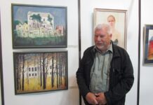 Bažnyčios galerijoje eksponuojami ir uteniškio darbai