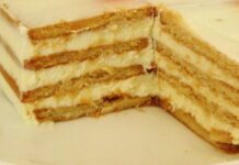 Nekeptas citrininis sausainių tortas