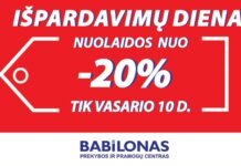 „Babilone“ tradiciškai vyks pirkėjų itin pamėgta išpardavimų diena