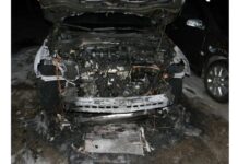 Zarasų mieste degė automobilis