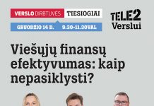 Kviečia verslo dirbtuvės: „Viešųjų finansų efektyvumas: kaip nepasiklysti“