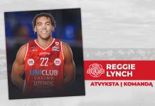 „Uniclub Casino – Juventus“ priekinę liniją sustiprino Reggie Lynchas
