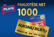 Perkant „Pildyk“ SIM kortelę – galimybė rasti vieną iš 1 000 auksinių bilietų: nemokami neriboti skambučiai, SMS ir internetas