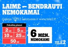 Per Kalėdas dovanokite laimę bendrauti ir patys gaukite dovanų: „Tele2“ tęsia šventinių pasiūlymų maratoną