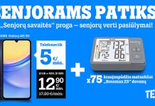Išskirtinis „Tele2“ pasiūlymas senjorams: telefonas už 5 Eur per mėnesį ir nemokami renginiai
