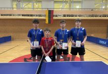 Utenos jauniai iškovojo bronzą Lietuvos komandiniame stalo teniso čempionate