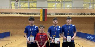 Utenos jauniai iškovojo bronzą Lietuvos komandiniame stalo teniso čempionate