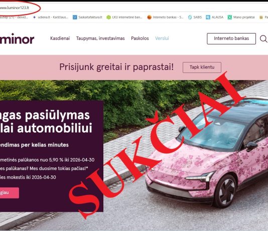 Sukčiai imituoja tikras elektronines svetaines
