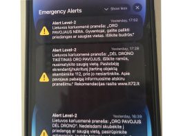 Utenos apskrityje ketvirtadienį paskelbtas oro pavojus: radarai užfiksavo du galimus dronus