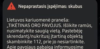 Gyventojai įspėjami apie galimą oro pavojų: ragina išlikti ramiems