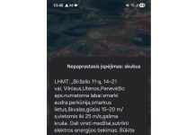 Utenos rajono gyventojų dėmesiui – šiandien prognozuojama audra