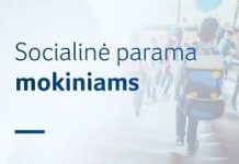 Socialinė parama mokiniams 2026–2027 mokslo metais