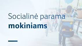Socialinė parama mokiniams 2026–2027 mokslo metais