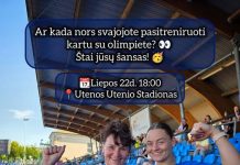 Atvira treniruotė su olimpiete Ieva Gumbs Utenoje jau šiandien