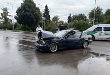 Eismo įvykis sutrikdė eismą mieste