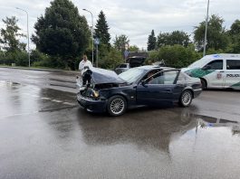 Eismo įvykis sutrikdė eismą mieste