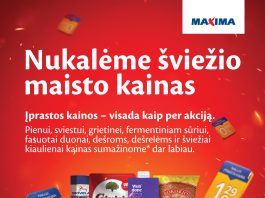 Kainų sumažinimas „Maximoje“: per 500 šviežio maisto prekių įprastos kainos – visada kaip per akciją