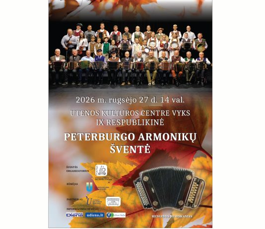 Rugsėjo 27 dieną Utenoje – IX respublikinė Peterburgo armonikų šventė